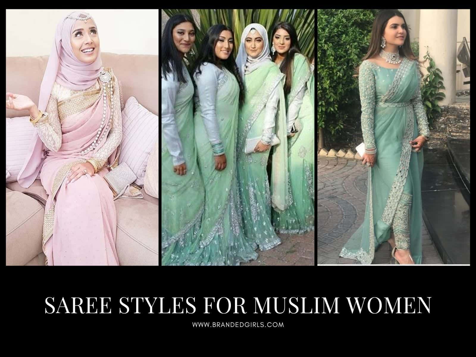 Gaya saree untuk wanita Muslim