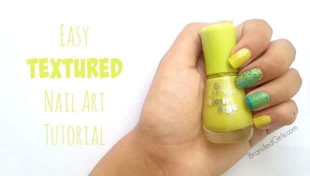 Easy DIY Textured Nail Art Design Step by Step Tutorial