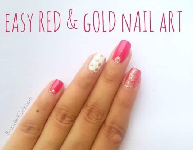 Bling Nail Desings-How do add a Gold Bling to your Nail Art