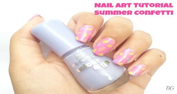 Quick DIY Summer Nail Art Tutorial - Confetti Nail Design