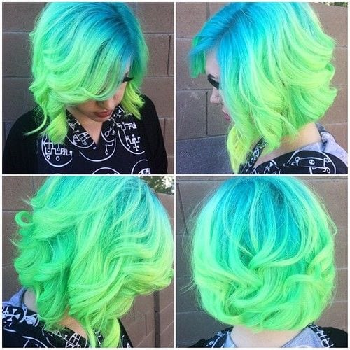Latest Green Hairstyles-These 23 Shades of Green Hairs you Cant Resist