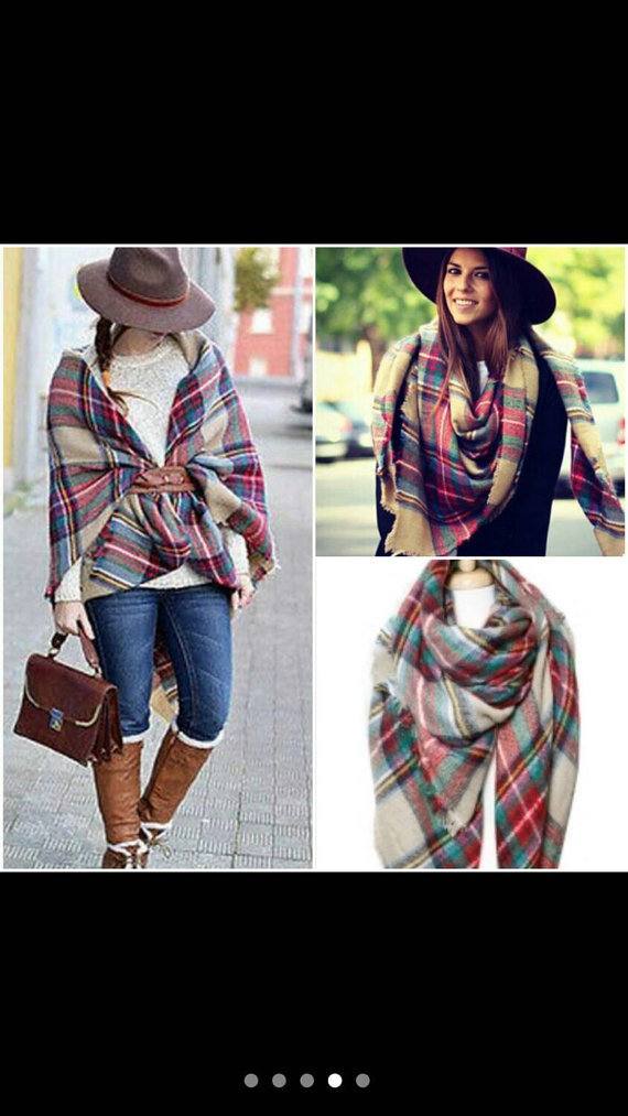 How to Wear Over SizedBlanket Scarf 18 Outfit Combinations