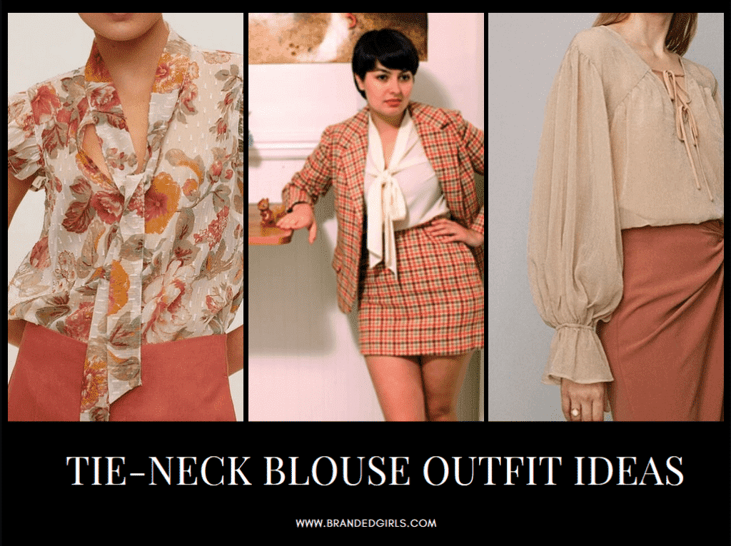 Womens Necktie Outfits 35 Ways to Wear Tie Neck Blouse