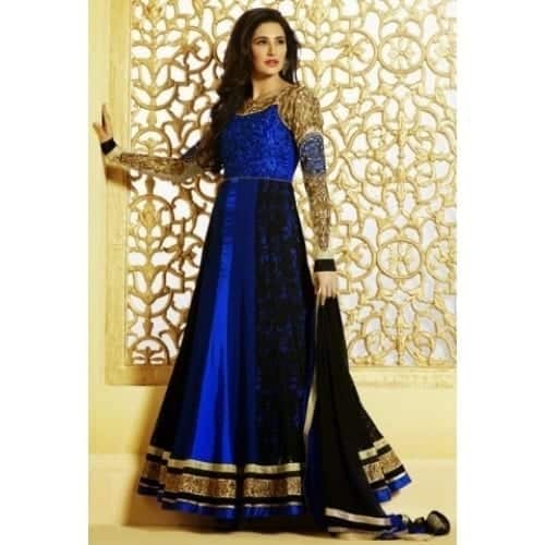 #1 - Nargis Fakhri in a Gorgeous, Navy Blue Designer Dress