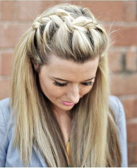 #25 - Cool and Catchy Waterfall Braid Hairdo