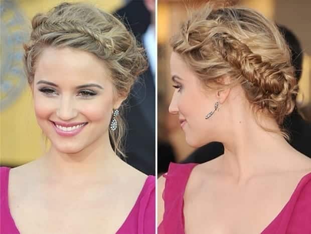 #26 - Appealing Braided Hairdo for Round Face