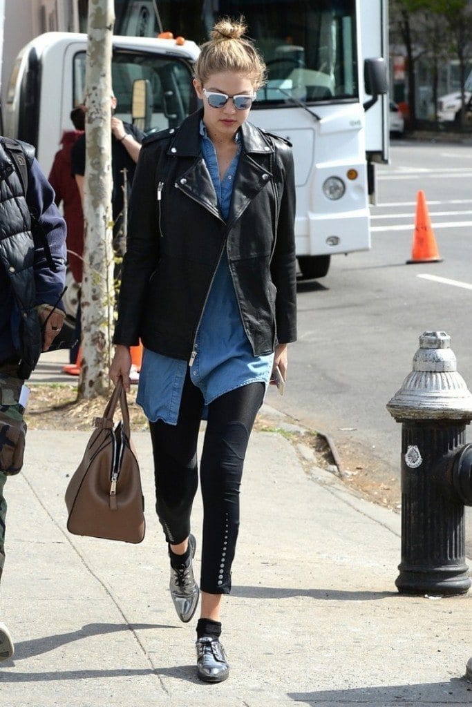 #7 - Her Leather Jacket Street Style