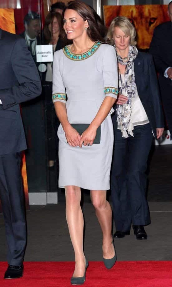 Duchess in a grey dress