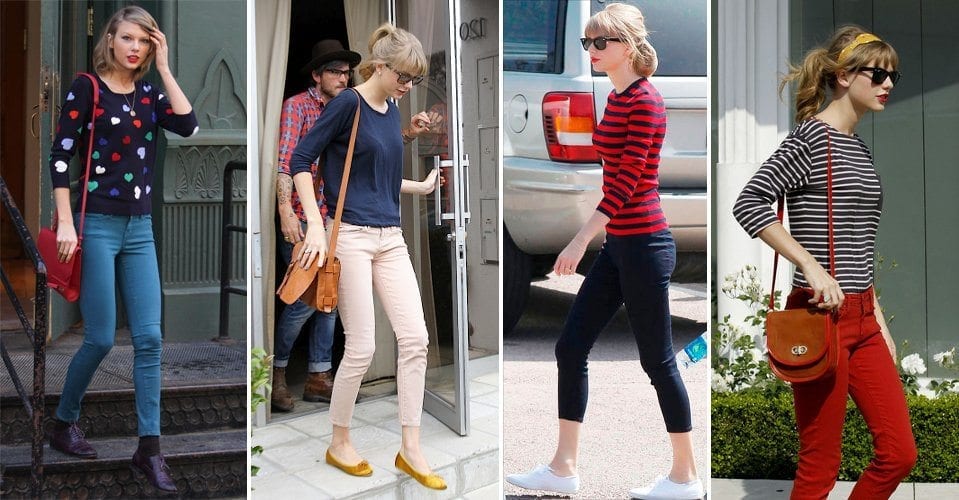 taylor-swift-colored-denim-pants-outfit