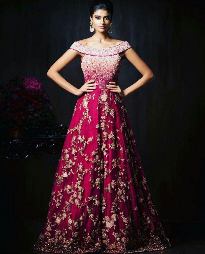 Indian Evening Gowns | Evening Gowns | Party Wear Gowns - DNF