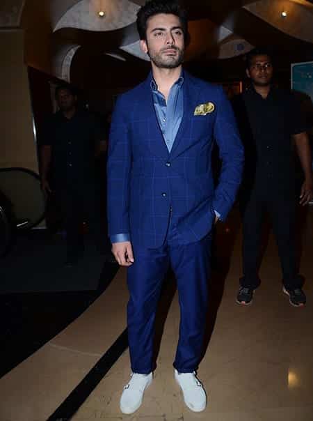 fawad khan in sneakers with suit