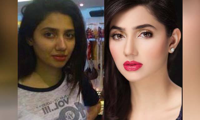 pakistani actress mahira khan with and without makeup