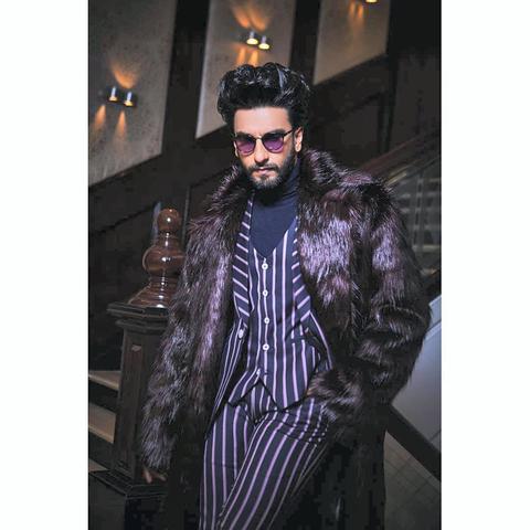 Ranveer Singh in Fur Coat
