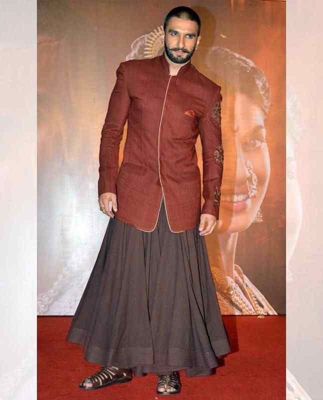 Ranveer Singh in Kurta with Skirt