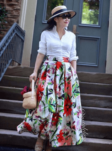 Floral Skirts For Road Trips