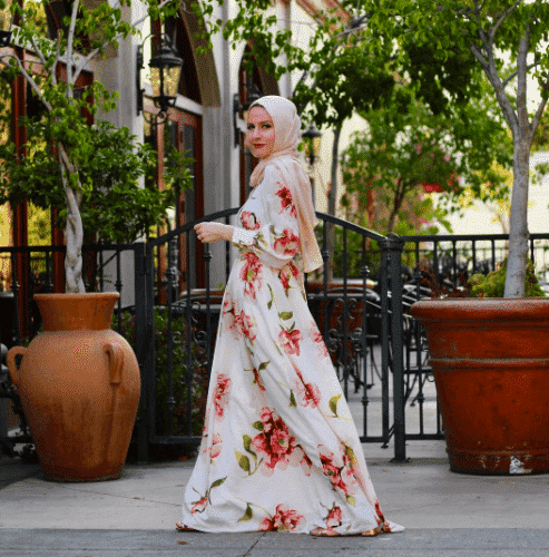 hijab with floral dress