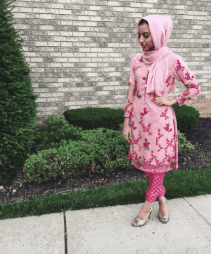 floral outfit with hijab