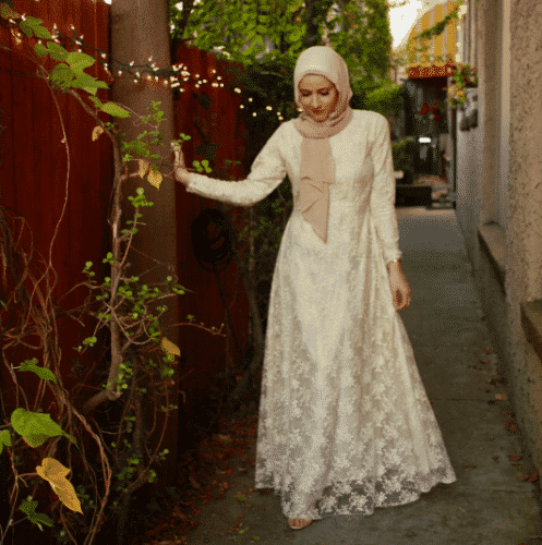 floral dress with hijab