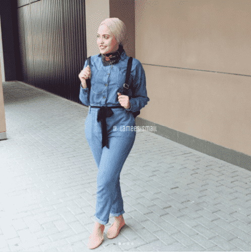 how to wear hijab with jumpsuit