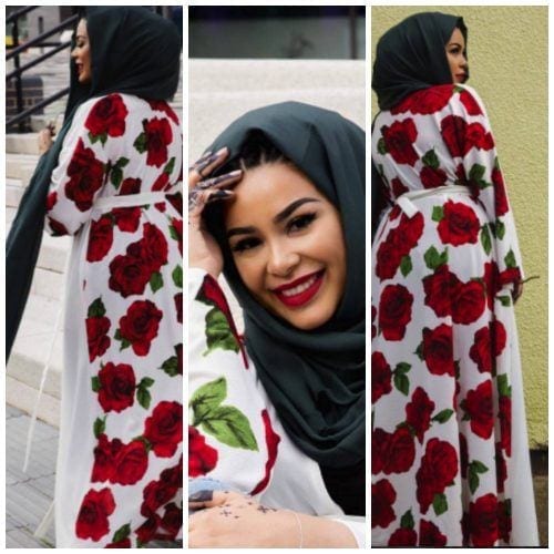 floral outfits with hijab