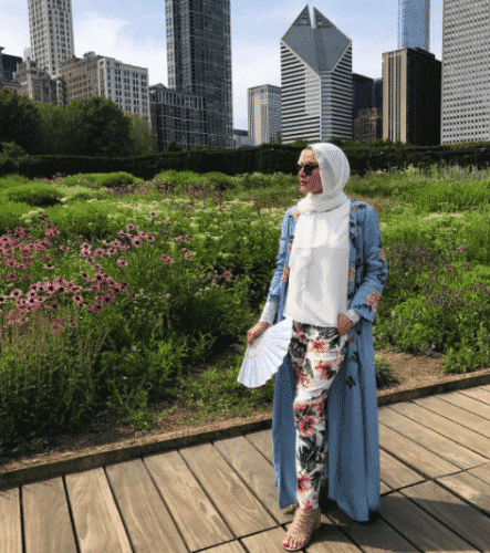 hijab with floral outfits