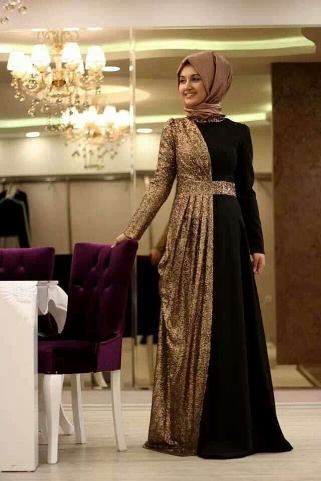 best styles of hijab with gowns for women (8)