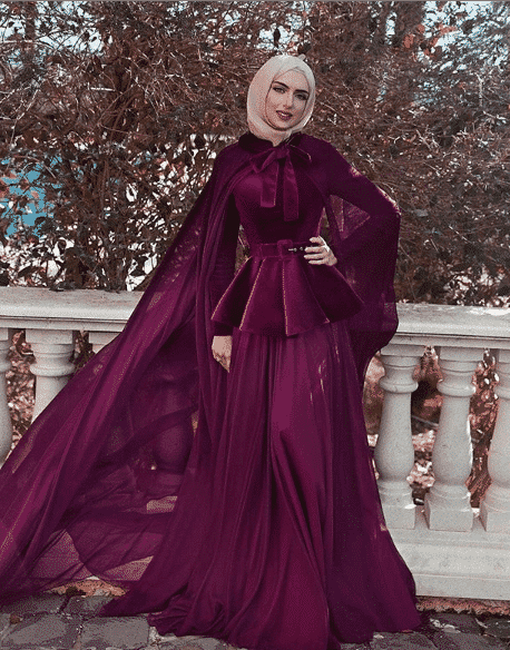 Best Ideas To Wear Gown With Hijab For Women (2)