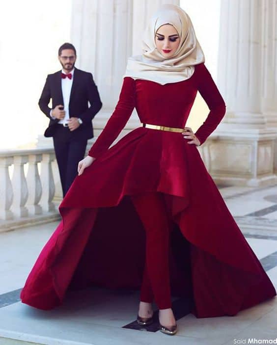 best styles of hijab with gowns for women (2)