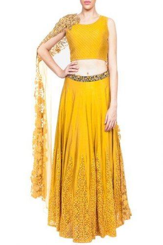 yellow wedding outfits ideas for haldi