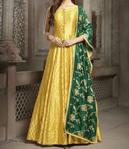 Yellow and green combination latest suit designs2020// stylish mehndi yellow  and green dresses ideas - YouTube
