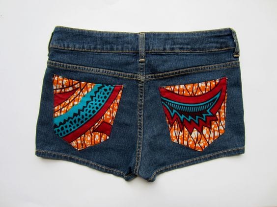 Ankara Patch shorts