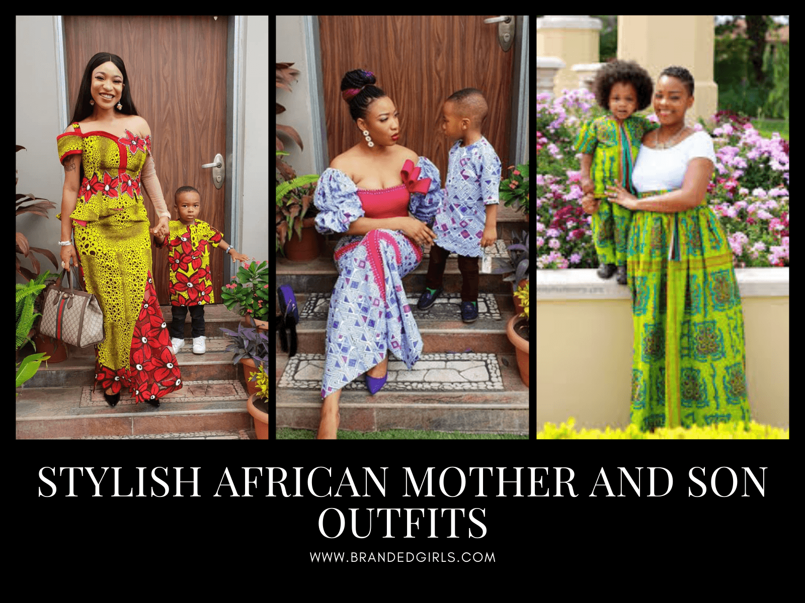 matching African mother and son outfits