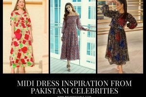 15 Best Midi Dresses of Pakistani Celebrities & Influencers