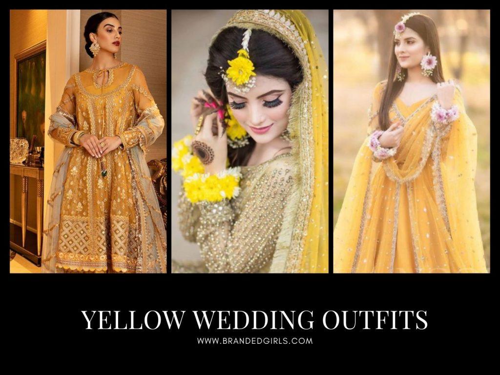 yellow outfits for brides