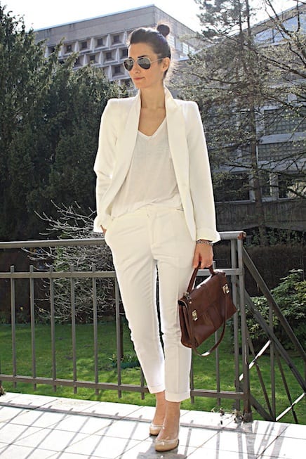 All White Business Wear Outfits 44