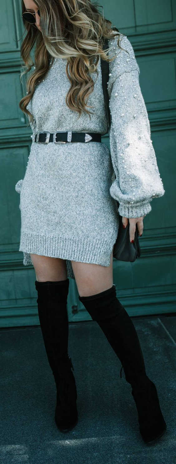 Sweater Outfits for Skinny Girls 2