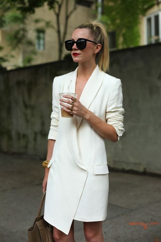 All White Business Wear Outfits