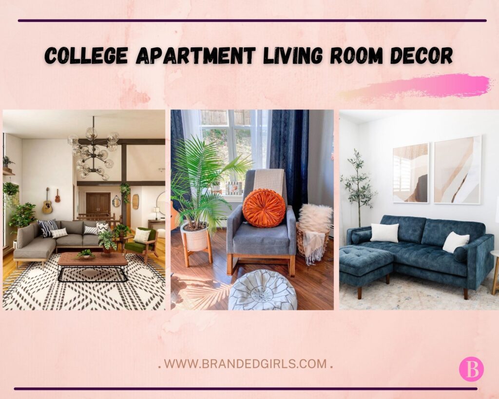 18 Cutest Girls College Apartment Living Room Decor Ideas