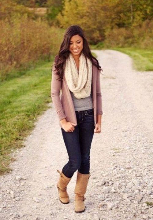 Cozy winter outfits for skinny girls
