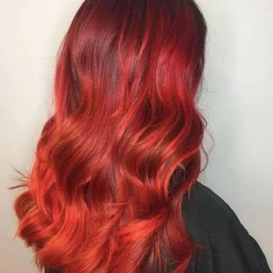 Red Orange Ombre Hair